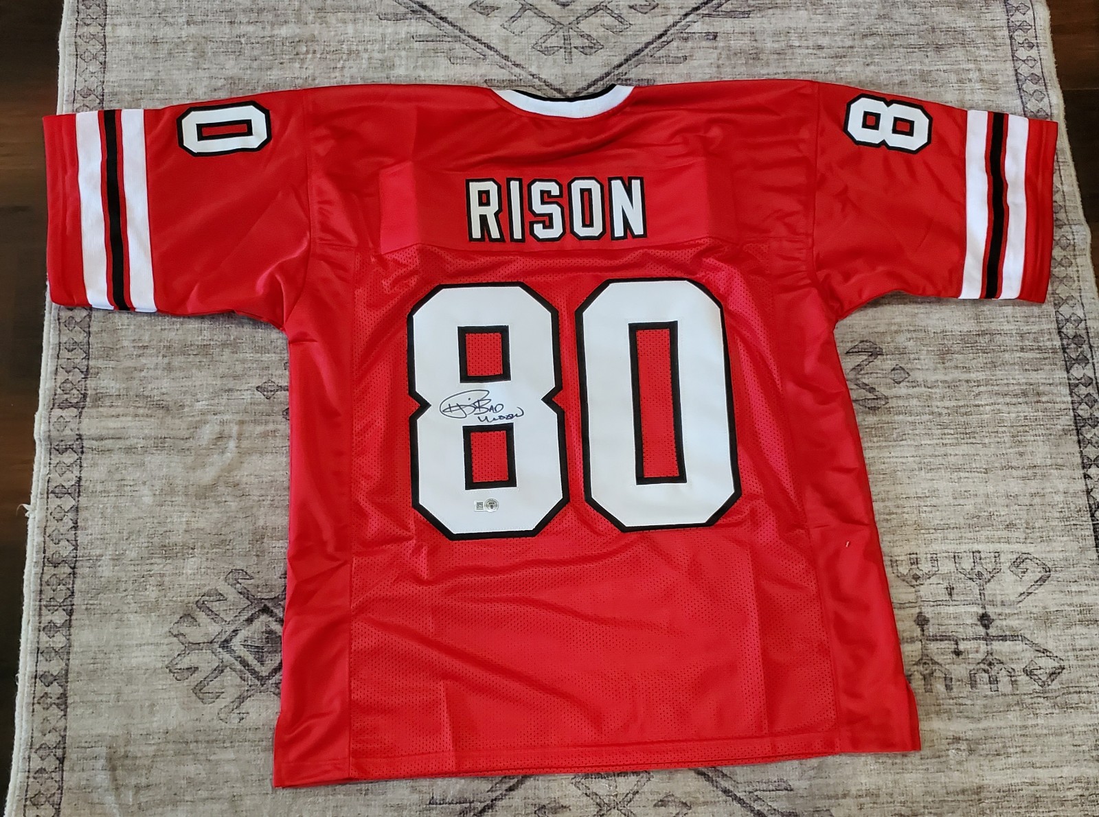 Andre Rison signed Atlanta Falcons Jersey size XL Beckett authenticated