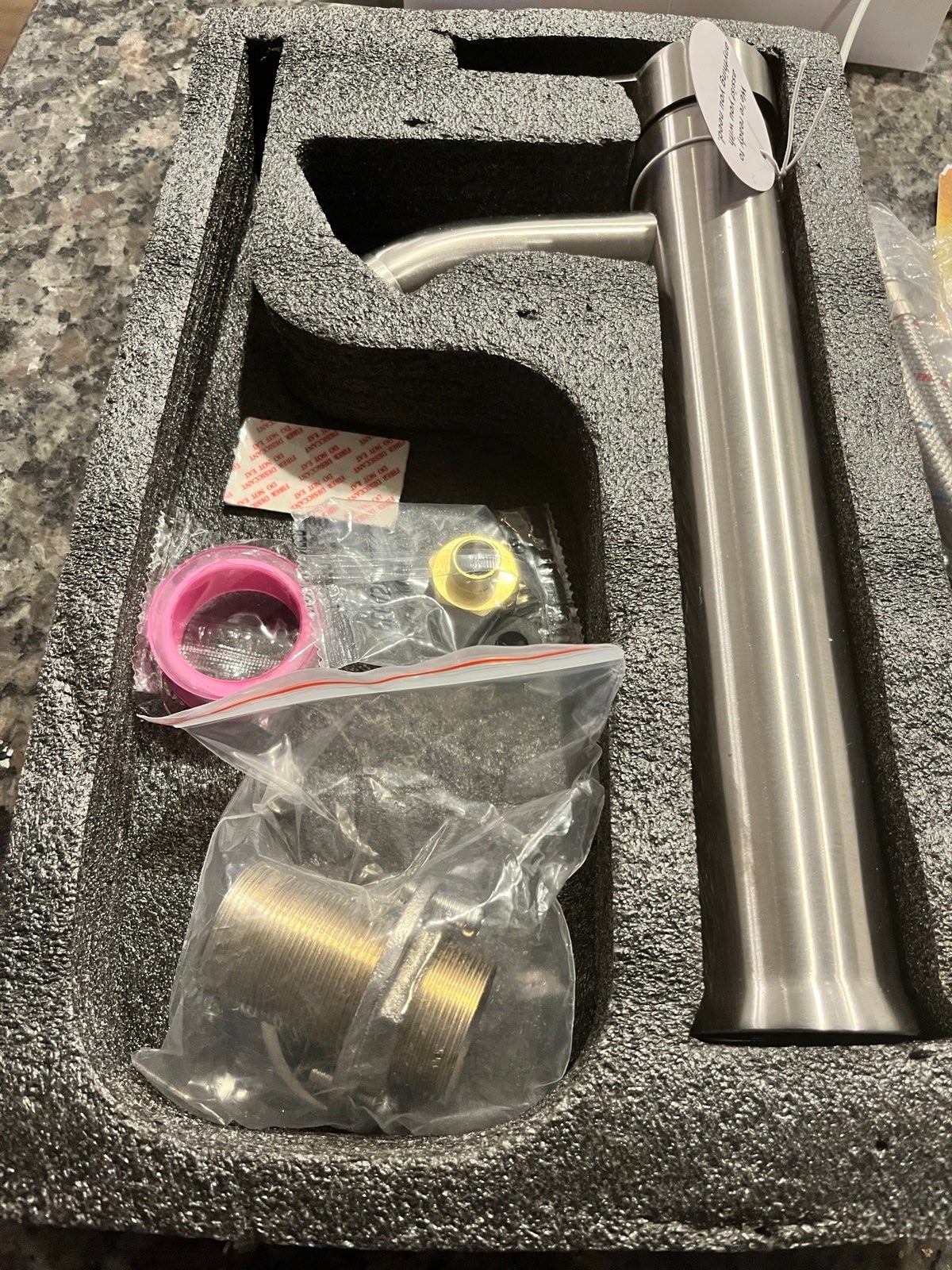 Contemporary Nickel Finish Bathroom Faucet