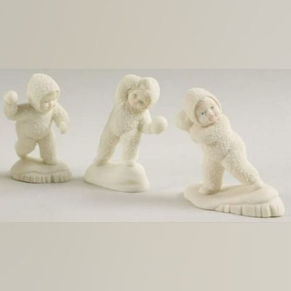 Vintage Snowbabies Winter Play On A Snowy Day Set of 3 Figurines