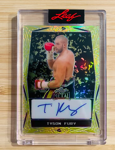 TYSON FURY 2023 Leaf Metal Gold Prizm Refractor Auto Autograph 1/1