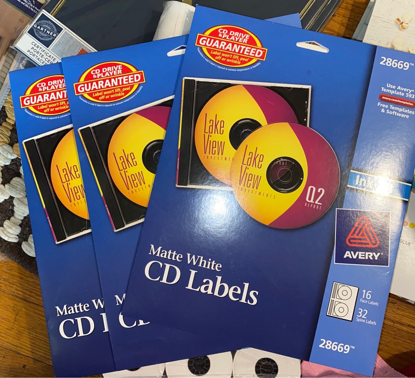 AVERY AFTER BURNER FULL FACE MINI CD LABELS WHITE MATTE NEW AVERY AFTER BURNER FULL FACE MINI CD LABELS WHITE MATTE NEW