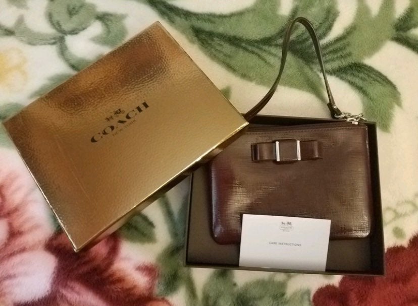 Coach Burgundy/Wine Red Wristlet