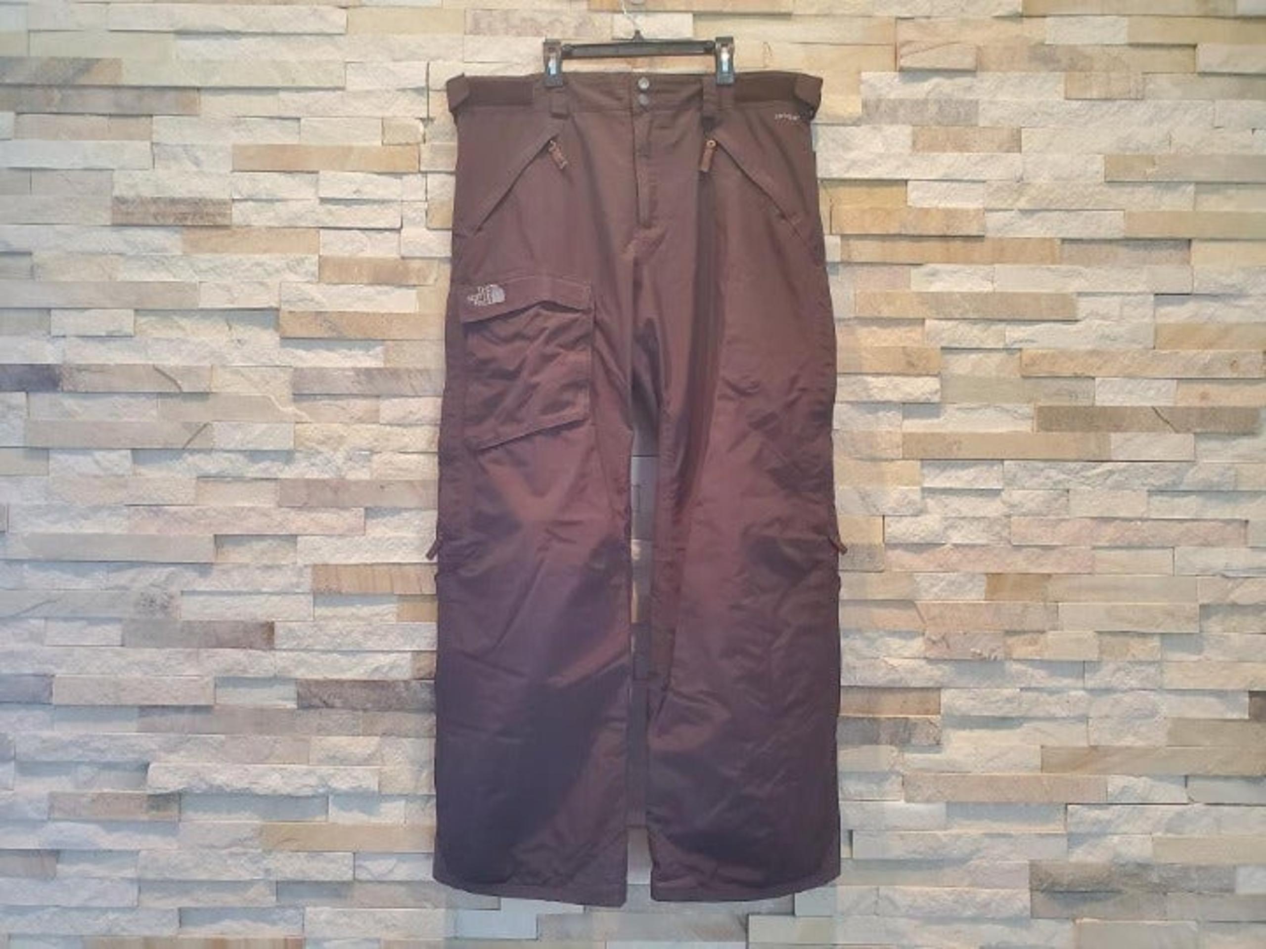North Face Mens Large Brown Ski Snow Pants Snowboard Waterproof Winter Suit Men