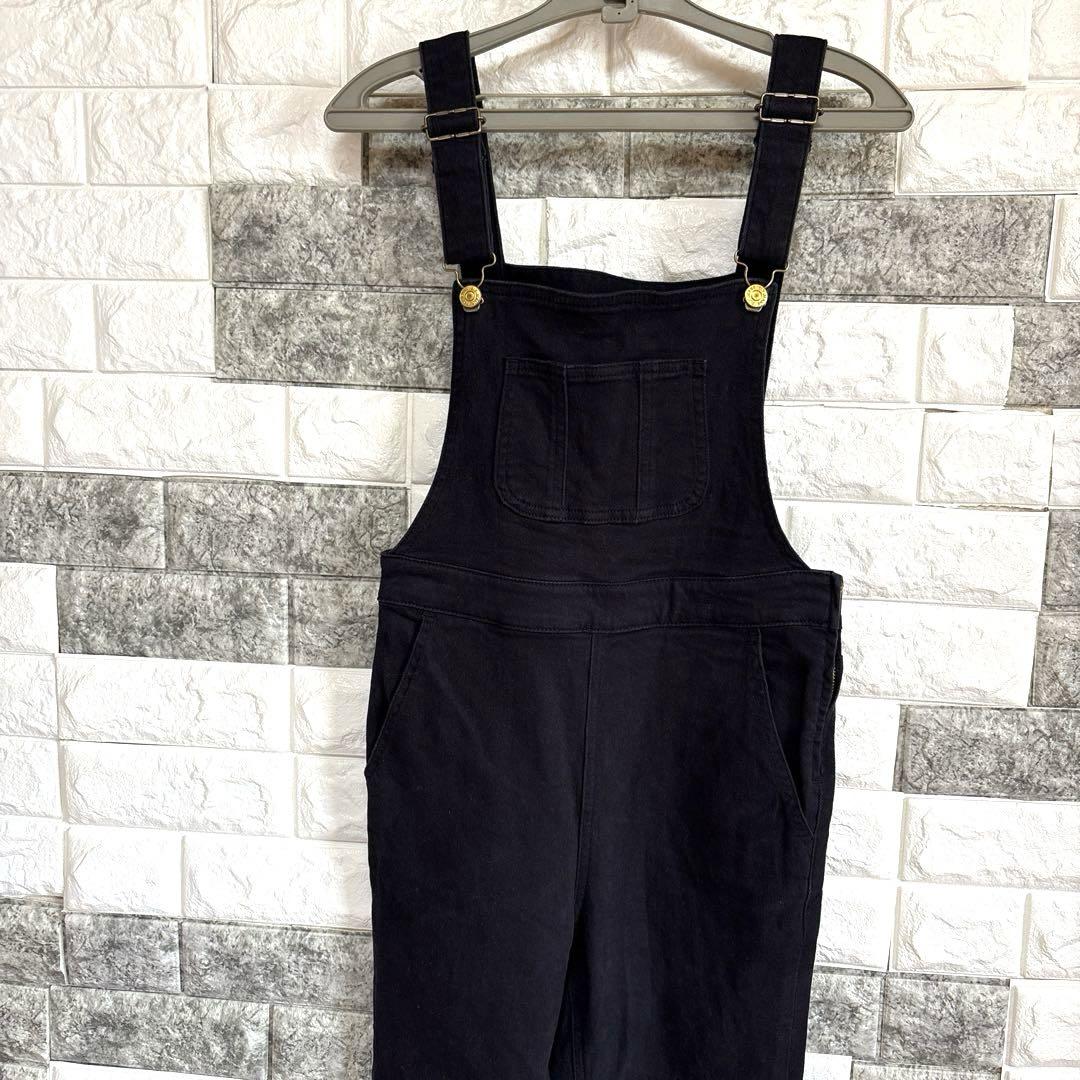 Excellent Condition 【e/s Emaslay】 Salopette/Overalls Denim Stretch S Black Cute