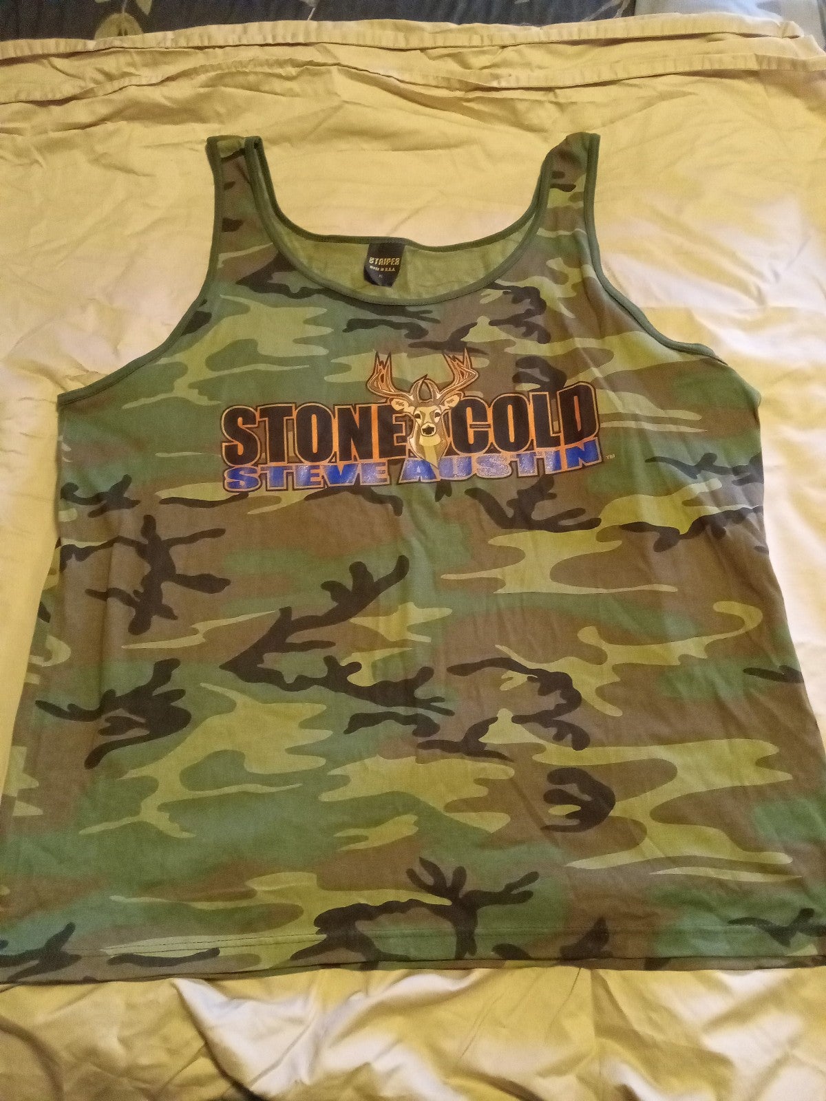 WWE Stone Cold Steve Austin Camo Tank Top