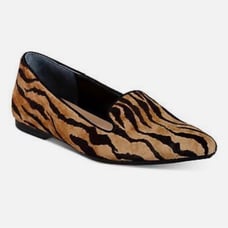 Alfani Womens Poee Leather Tiger Print Loafers Size 10