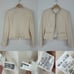 Vintage Escada Cream Wool Tweed 3 Piece Skirt Suit