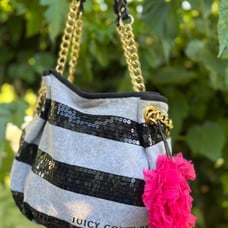 Juicy Juicy Juicy - Sequin Velour Stripped Y2K Purse - FINAL PRICE