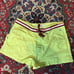 Moncler Men's Sz Large Swim Trunks Shorts Dark Lime Green Fluorescent Yellow