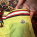 Moncler Men's Sz Large Swim Trunks Shorts Dark Lime Green Fluorescent Yellow