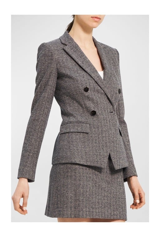 NWT 475 Theory Abbot Double-Breasted Angled Jacket in size 2!