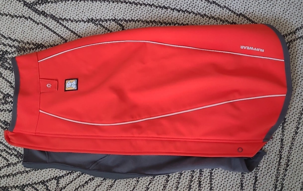 Ruffwear cloud chaser fleece dog coat medium blaze orange