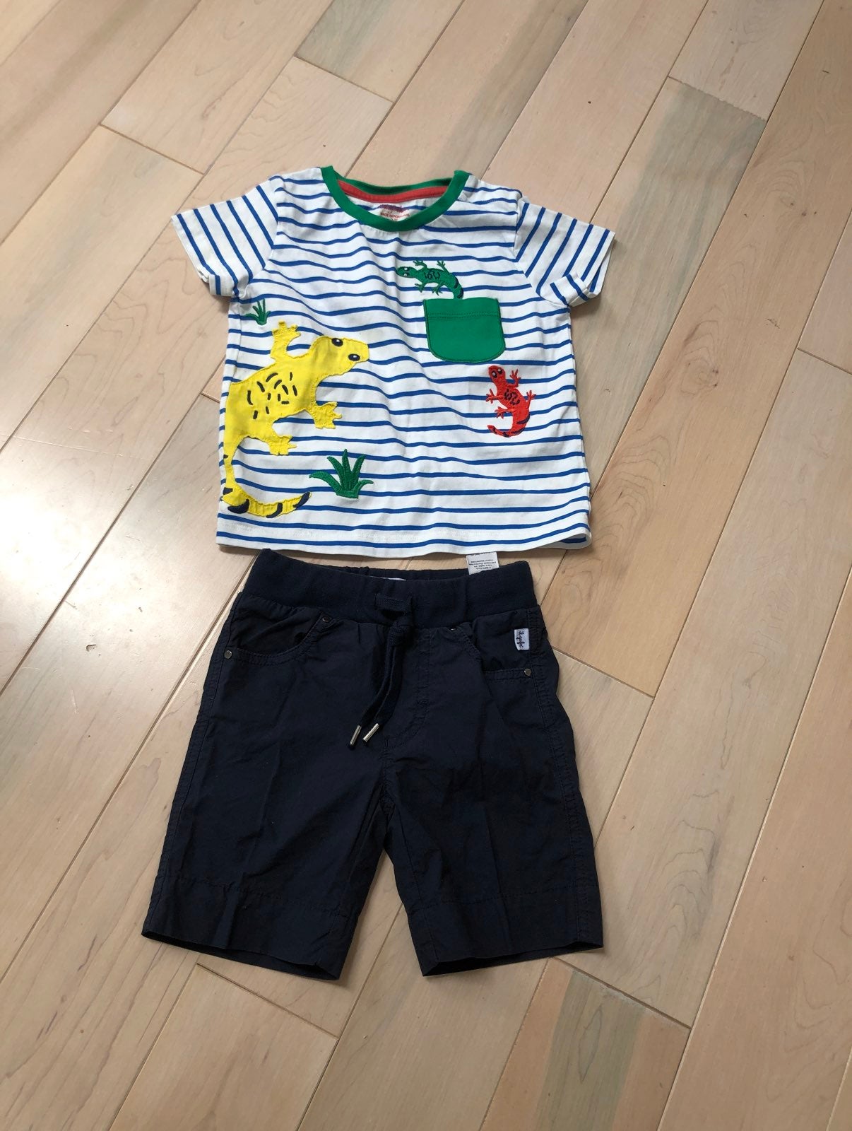 il Gufo navy shorts mini Boden shirt 2-3