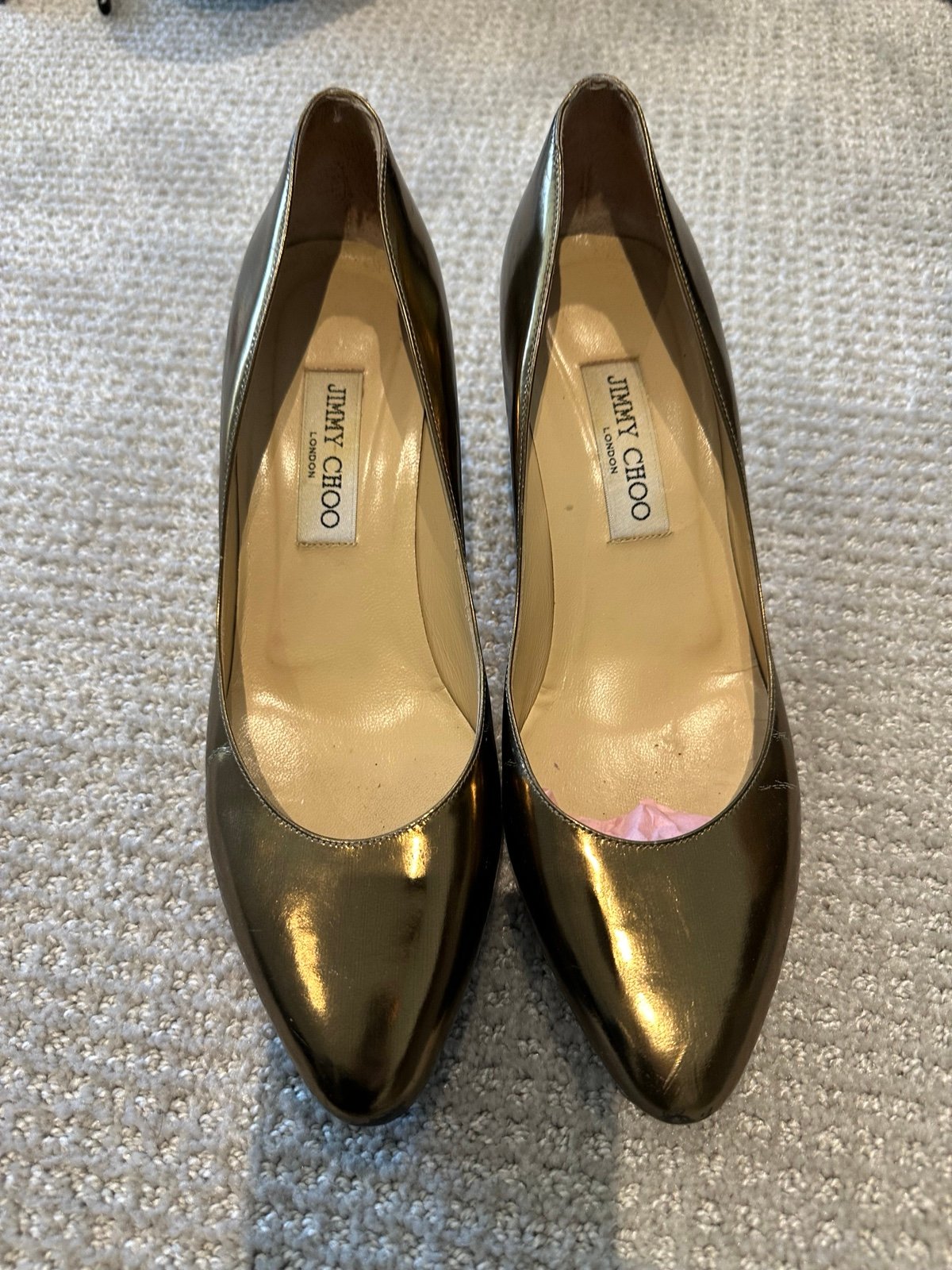 Jimmy choo heels gold size 40