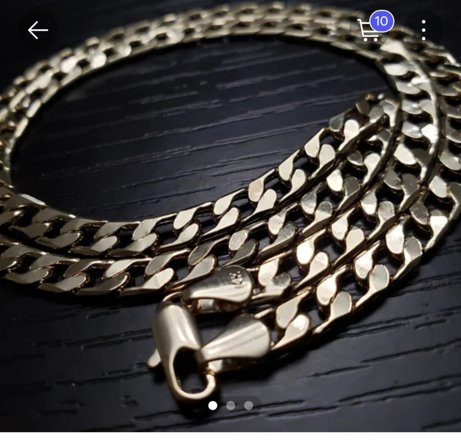 Cuban necklace Gold jewelry used 14 k