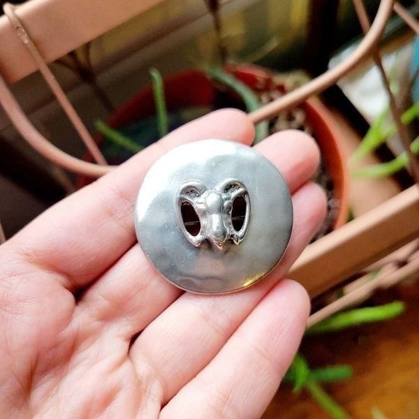 Vintage Silver Ram Boucher Lapel Brooch Pin