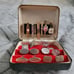 Vintage Mens Cufflinks And Tie Bar Clip Mixed Lot With Case Shank Shields Dante