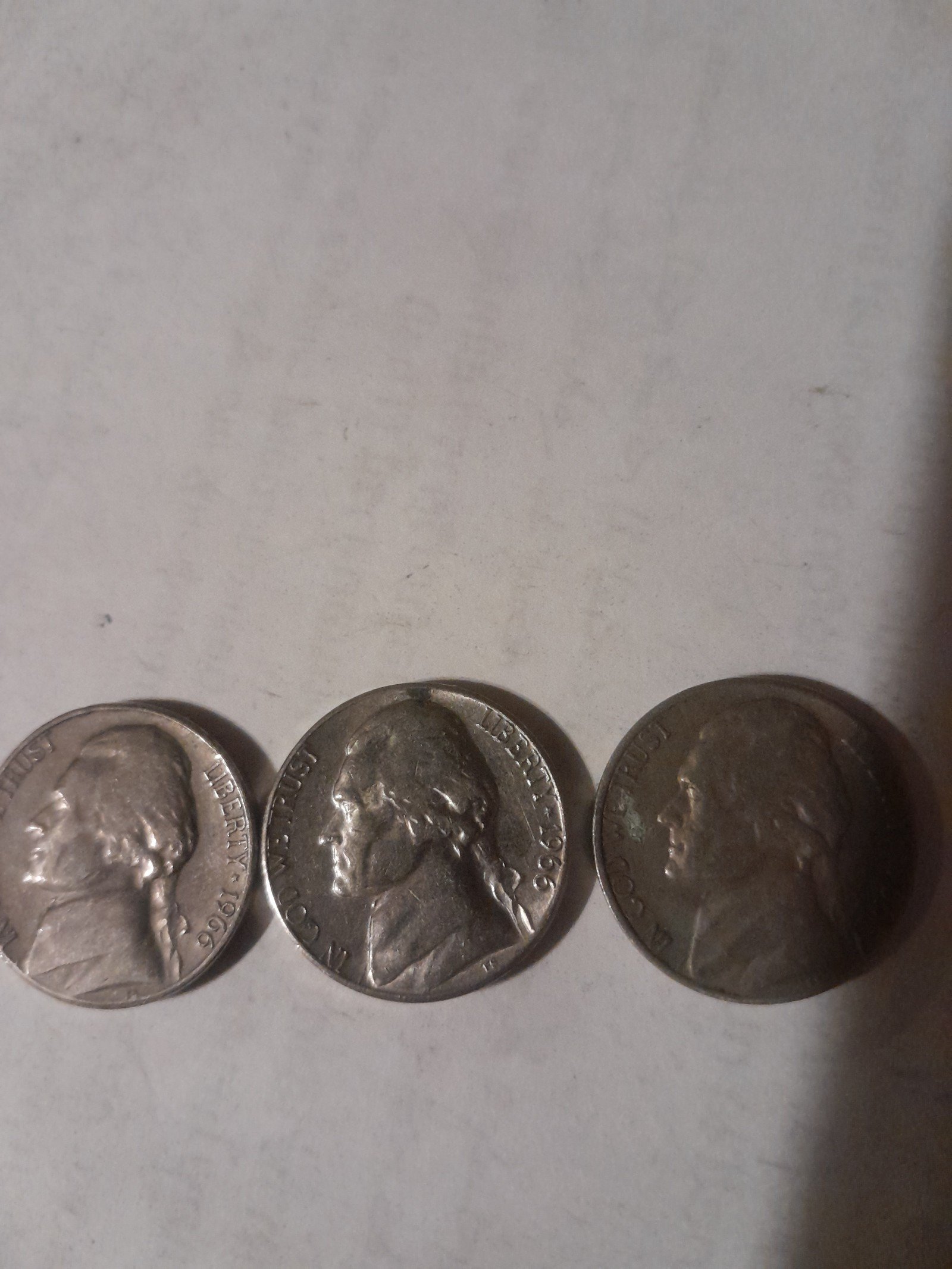 3 1966 no mint mark nickles
