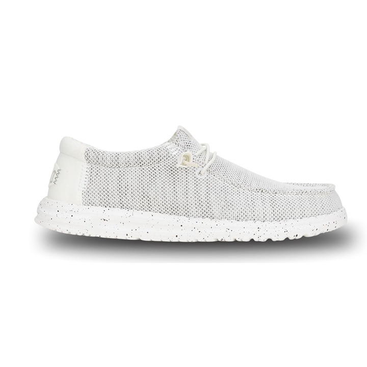 HEYDUDE Wally Stretch Sox Storm White, Men’s Shoes, Slip-on Loafers, Comfortable