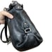 Coach Penelope Hobo Satchel Purse Black Leather Silver Hardware Inside Pockets