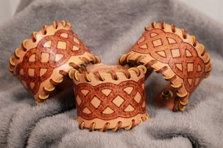 Handmade Leather Bracelet Celtic Knot
