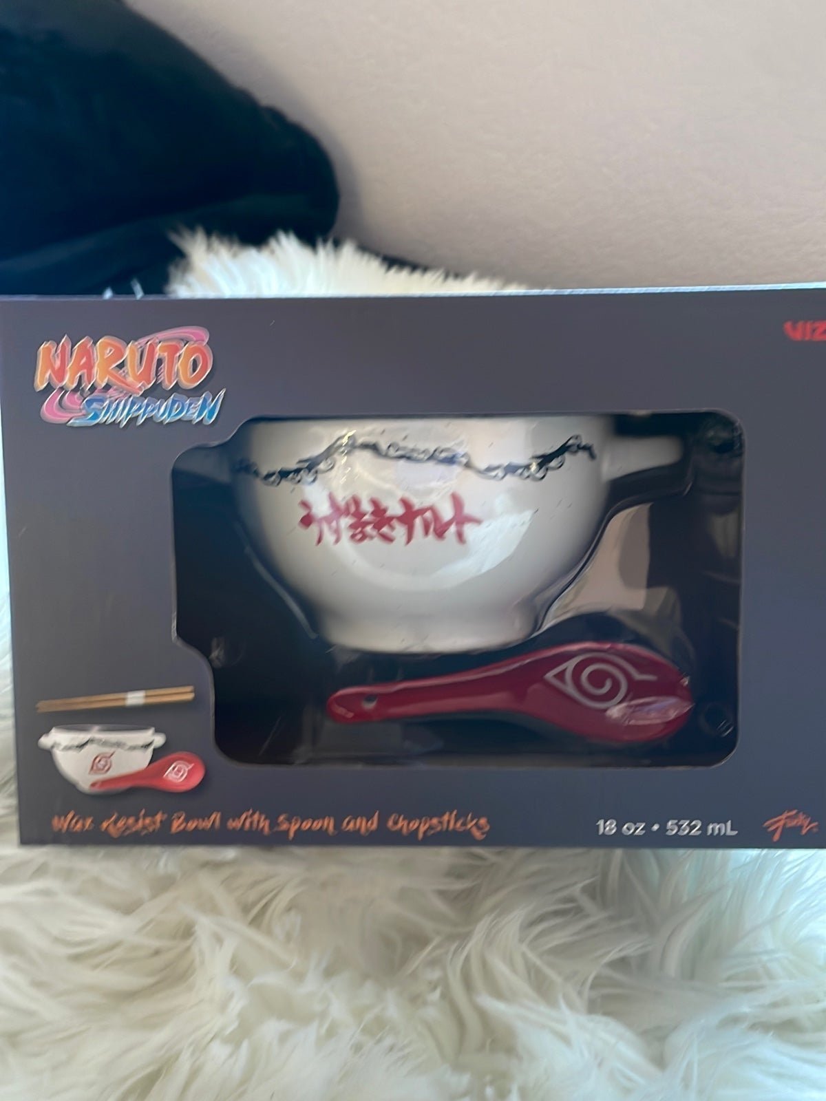Naruto Shippuden Ramen Bowl w/ Chopsticks and spoon