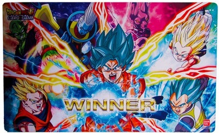 Dragon Ball Super TCG Goku Super Saiyan Blue OP Event Winner Playmat Mose Pad