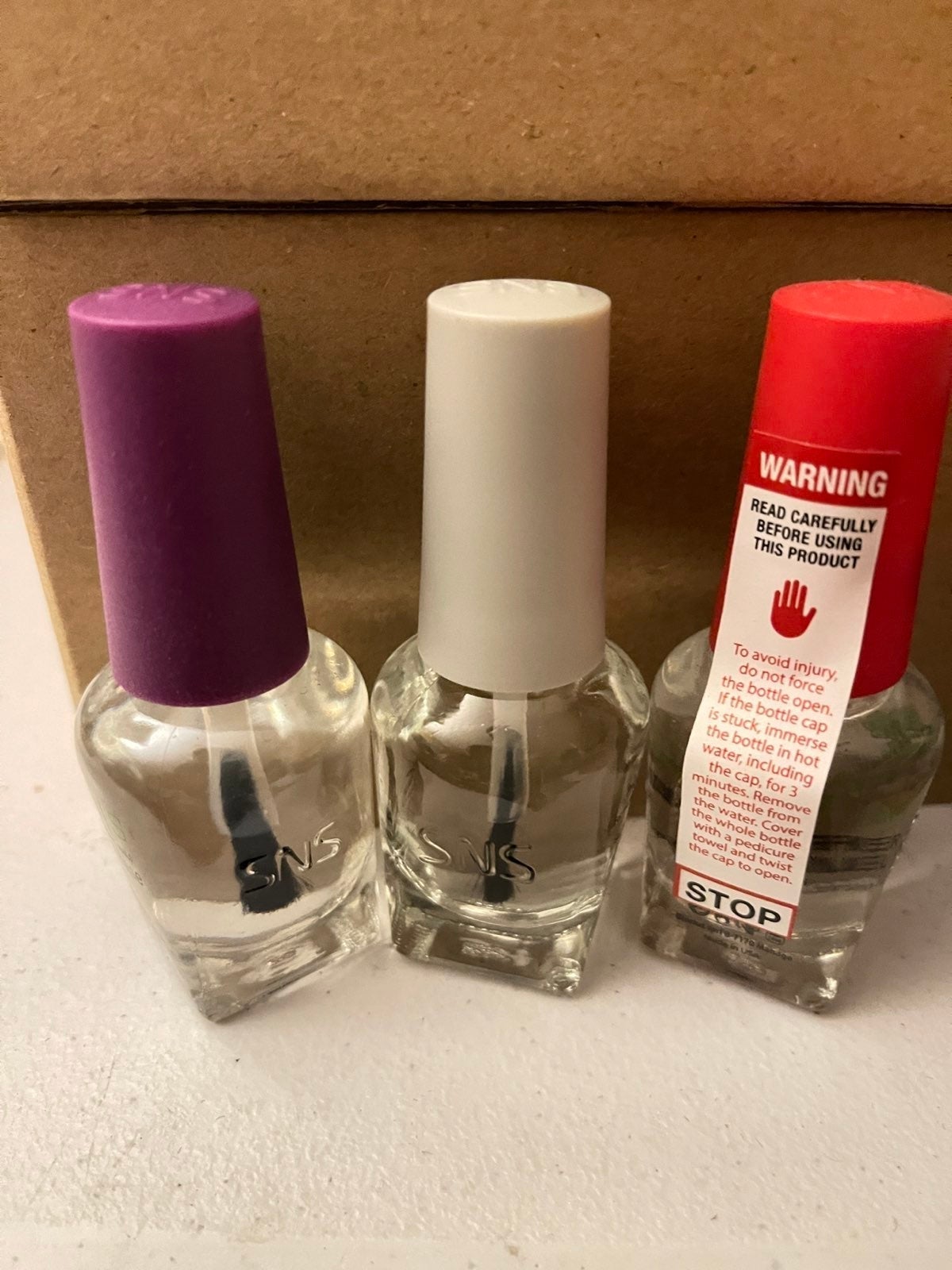 New sns gelous base 3 bottle set Sealer Dry and Gel top