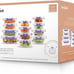 24pc Borosilicate Glass Storage Containers with Lids. 12 Airtight, Freezer Safe