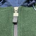 Vintage Eddie Bauer Fleece Hoodie Blue Green Colorblock Half Zip Size L