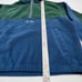 Vintage Eddie Bauer Fleece Hoodie Blue Green Colorblock Half Zip Size L
