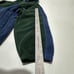 Vintage Eddie Bauer Fleece Hoodie Blue Green Colorblock Half Zip Size L