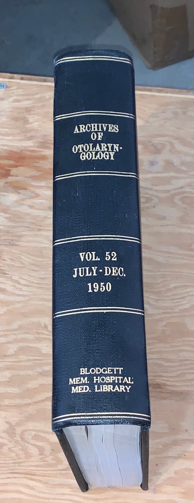 Vol 52 July-Dec 1950 ARCHIVES OF OTOLARYNGOLOGY Hospital Physician's Reference