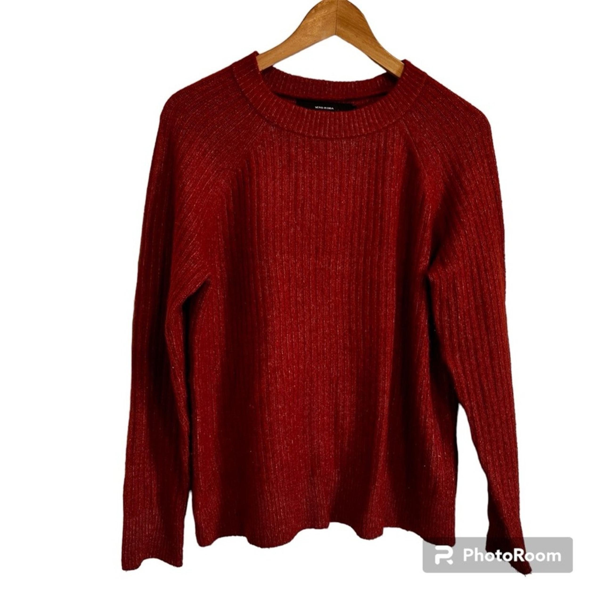 Vero moda women’s sweater small reddish orange