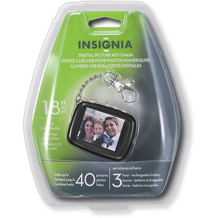 Insignia 1.8 LCD Color Display Digital Picture Keychain in Black NWT