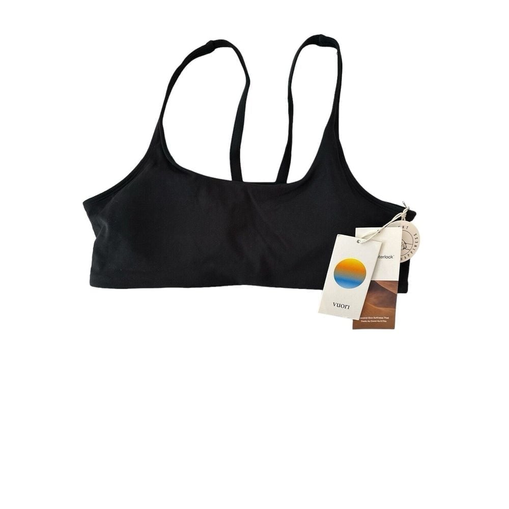 Vuori Yosemite Bra Women's Large Black Stretch Athletic Gym Yoga Outdoor NWT