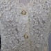 2-Piece Formal Ivory Ribbon Button Front Jacket-Black Maxi Skirt Evening Sz Med