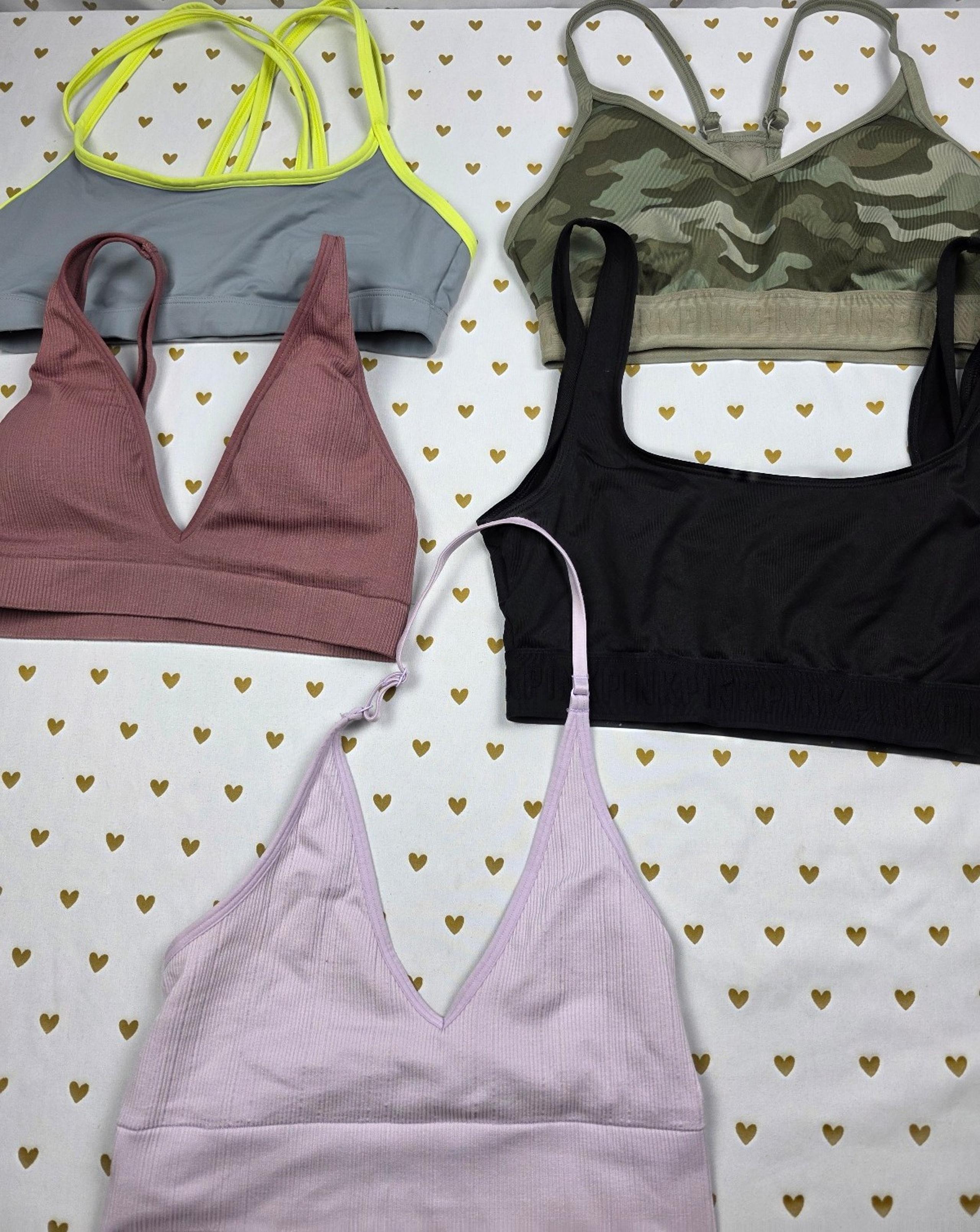 Victorias secret pink lot of 5 small sports Bras tanks active