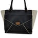 KATE SPADE  Black and Ivory Pebble Leather Tote Bag