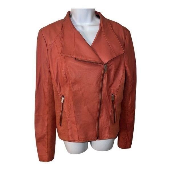 Marc New York Women's Leather Jacket Size XL Raspberry