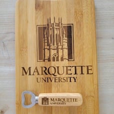 Laser Engraved Cutting Board Bottle opener Combo