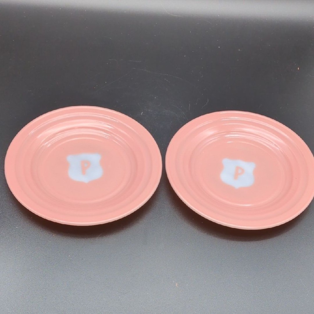 Vintage Hazel Atlas Moderntone Platonite Pink Milk Glass Salad Plates Rare