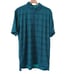 Greyson Mens Golfing Blue Abstract Short Sleeve Pullover Golf Polo Shirt Size L