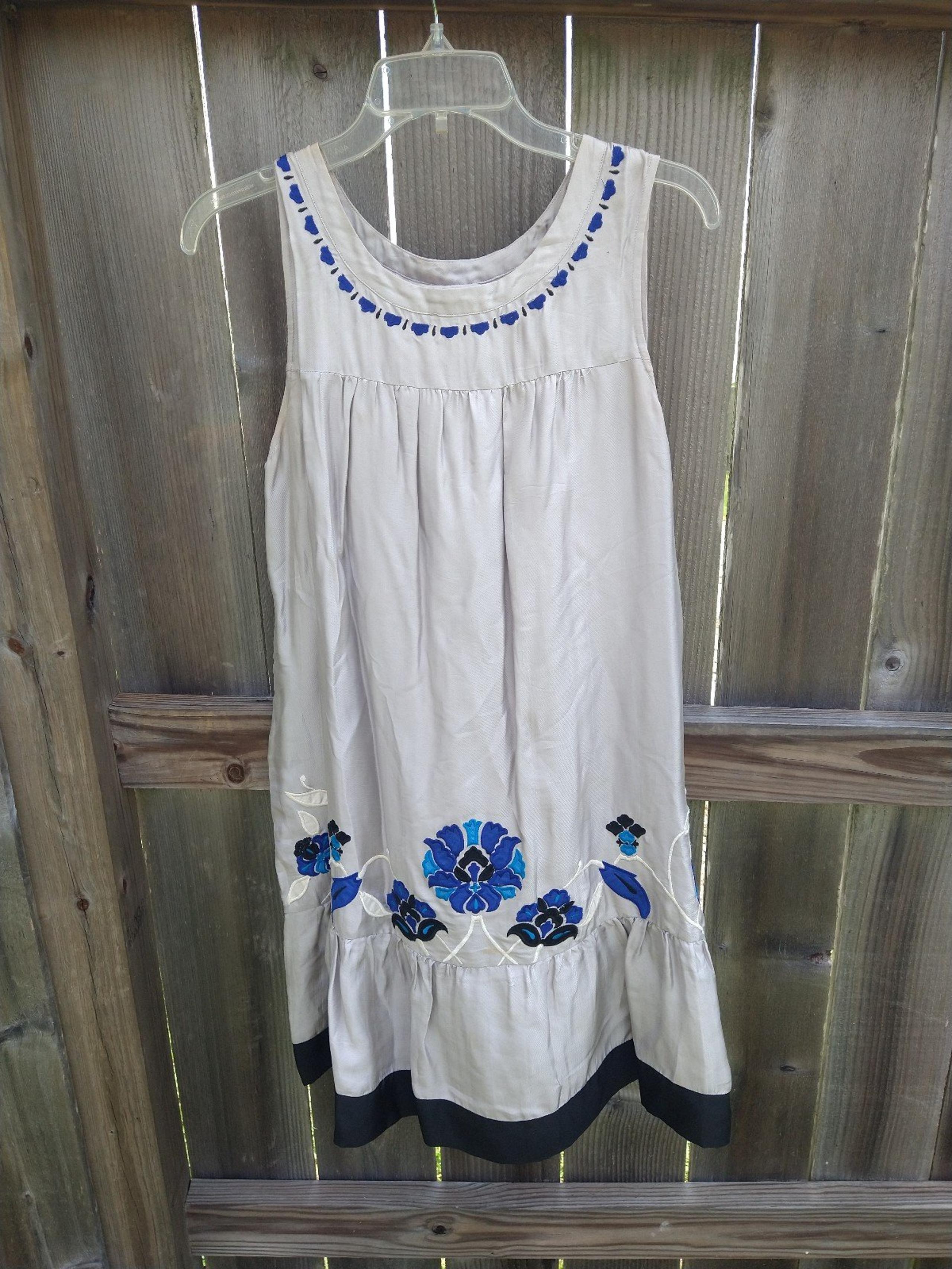 Anthropologie FLOREAT Floral Embroidered Dress