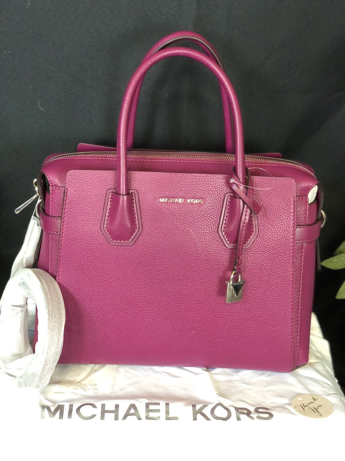 MICHAEL KORS~NWT~Garnet Belted Medium Satche