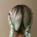 moneymaker Celebrity green ombre lacewig