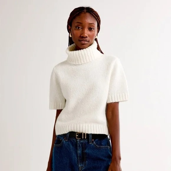 NWT Abercrombie & Fitch Wool Blend Turtleneck Sweater Tee