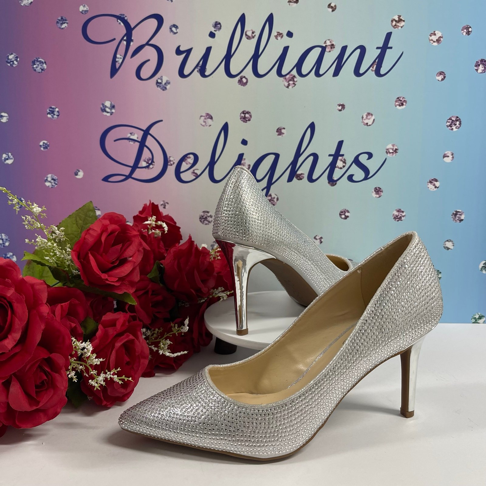 Jessica Simpson heels crystal strass stiletto NIB 140