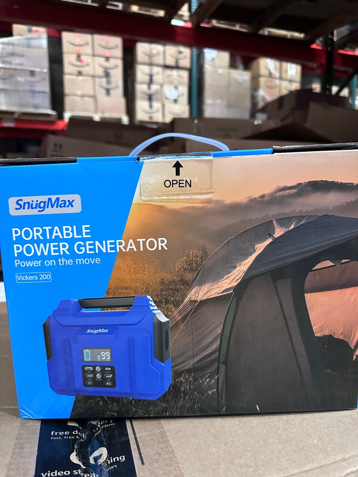 SNUGMAX Vickers 200 Portable Power Station with 222Wh Backup Lithium Battery, So