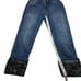 Chico’s So Slimming Sequin Lace Cuff Blue Jean SZ 00 2 Petite Stretch 24” Inseam